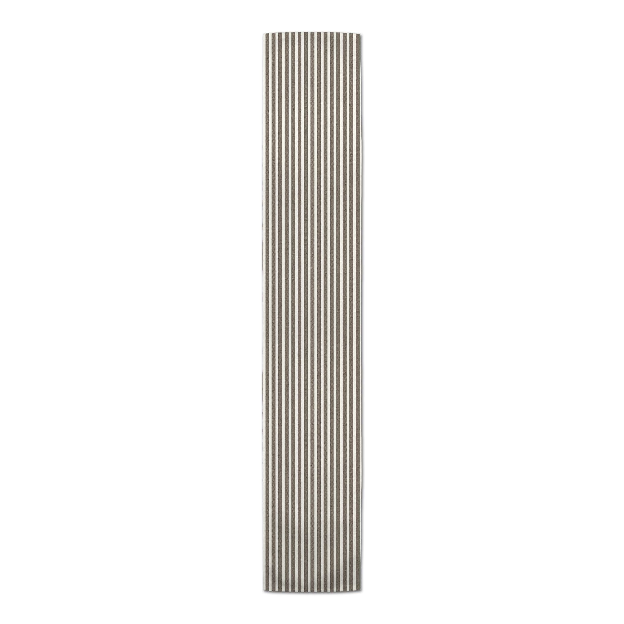72" Brown Stripes Cotton Twill Table Runner